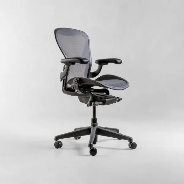 Kontorsstol Aeron Medium Herman Miller Svart, Grå