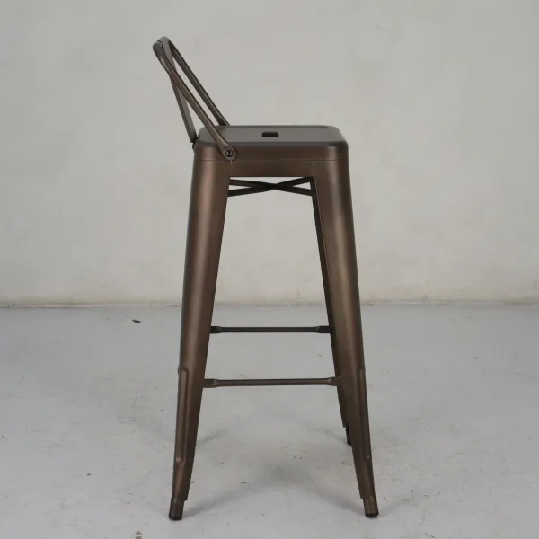 Fransk barstol i metall  Brown