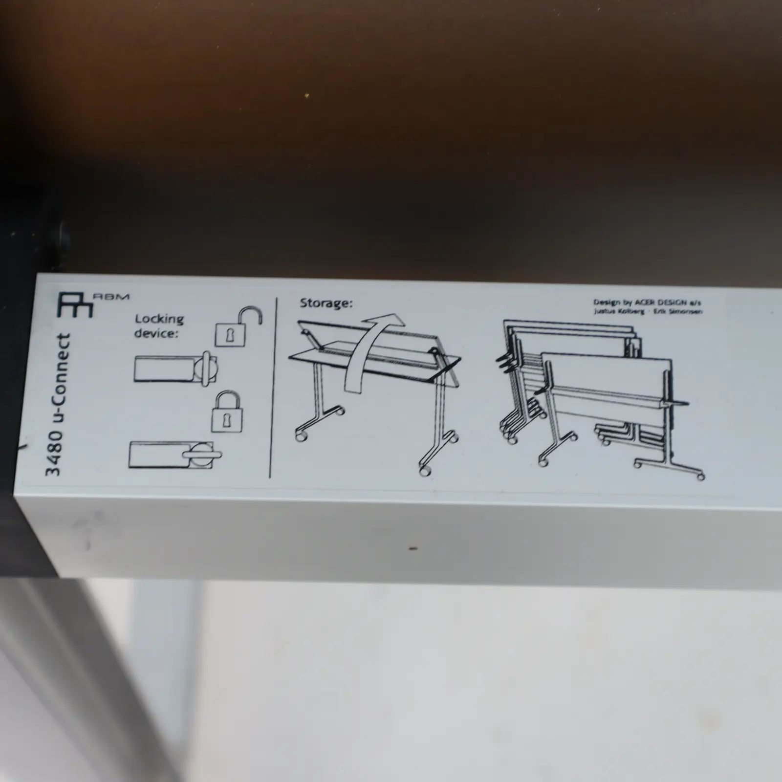 Utbildningsbord U-Connect RBM Vitt, Grå