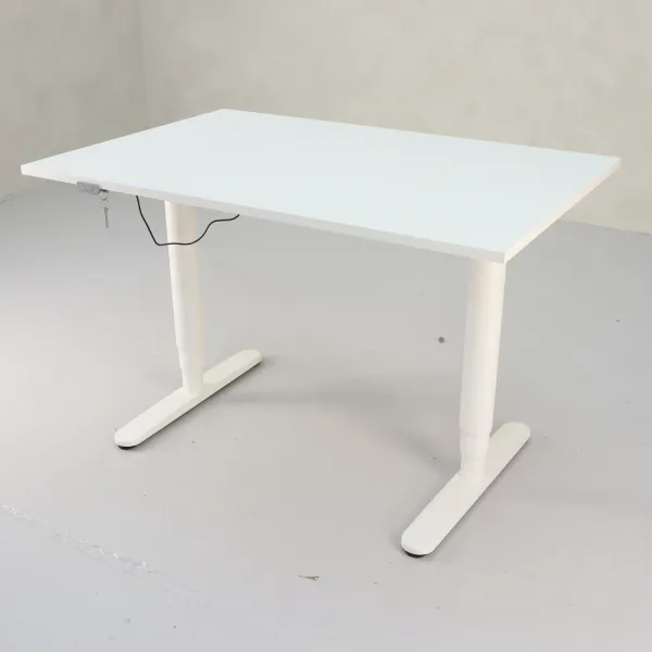 Höj- och sänkbart skrivbord Bekant, Hs bord Ikea Vitt