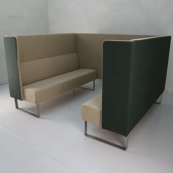 Soffa Monolite Kupé 4-sits Materia Green, Gray