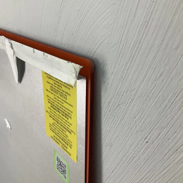 Whiteboard glas, ej magnetisk  Orange