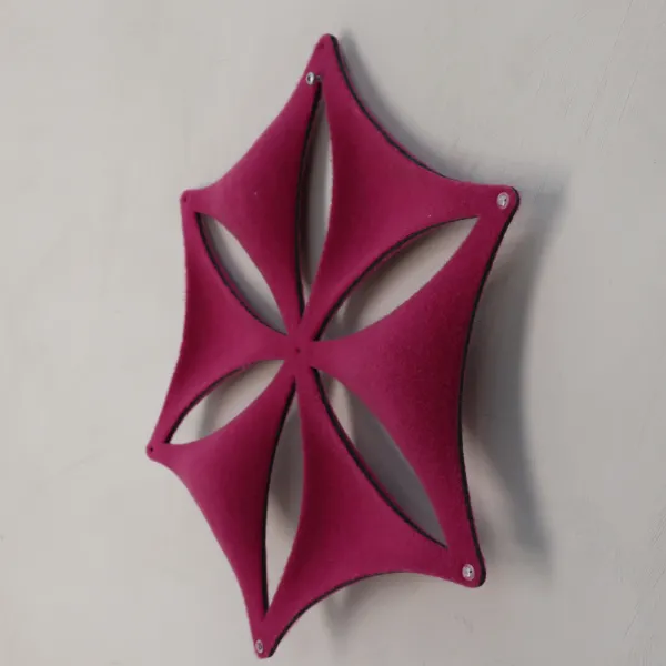 Ljudabsorbent Airflake Abstracta Rosa