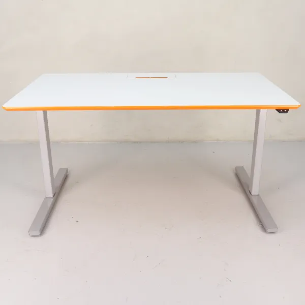 Höj- och sänkbart skrivbord, Hs bord Edsbyn Vitt, Grå, Orange